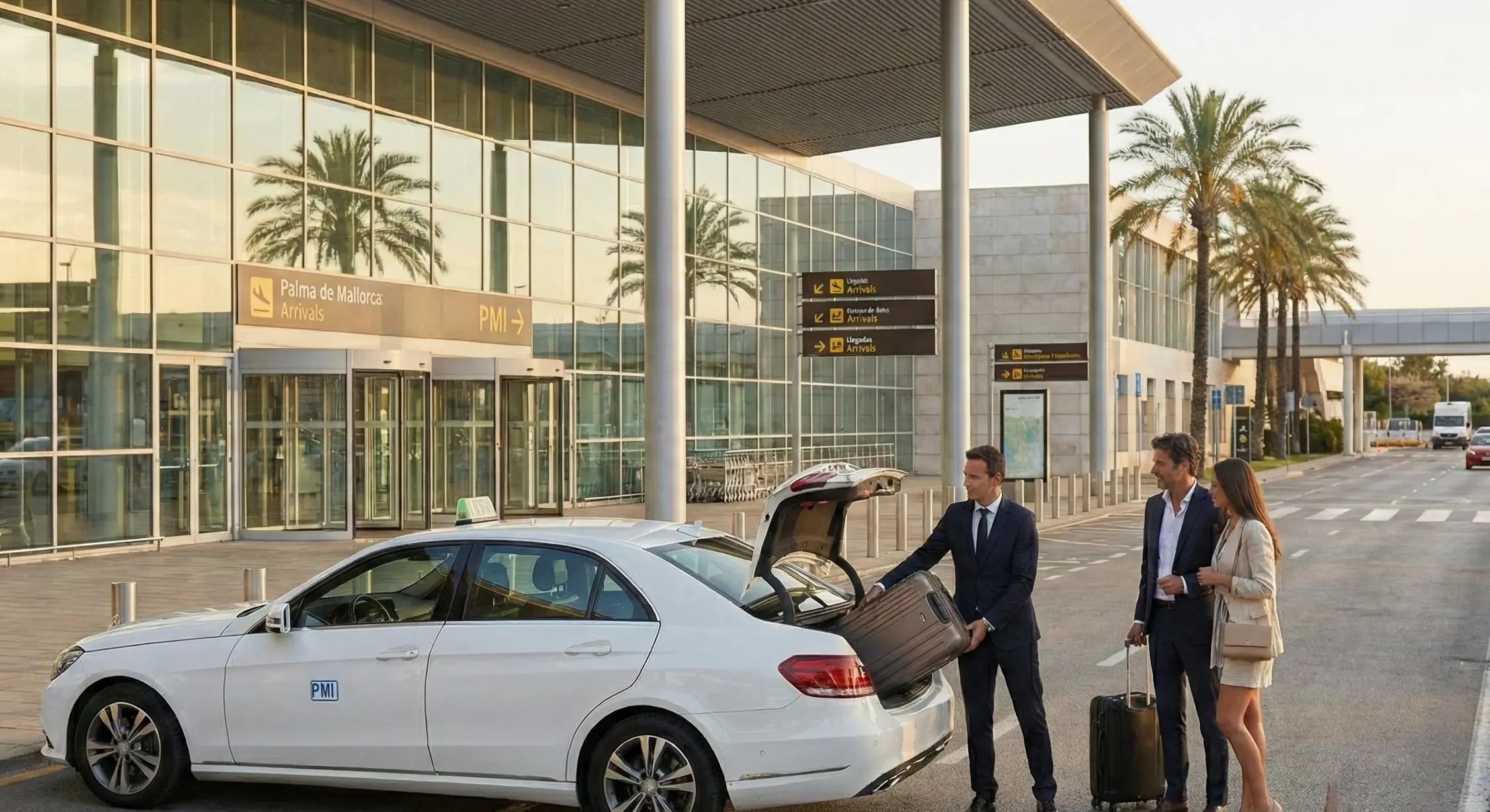 Equipatge a punt per a un transfer a l’aeroport