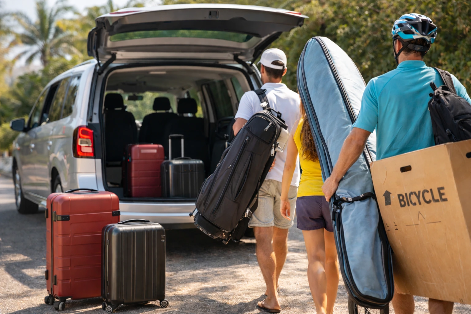 Special luggage (golf/surf/bike): checklist to book without surprises